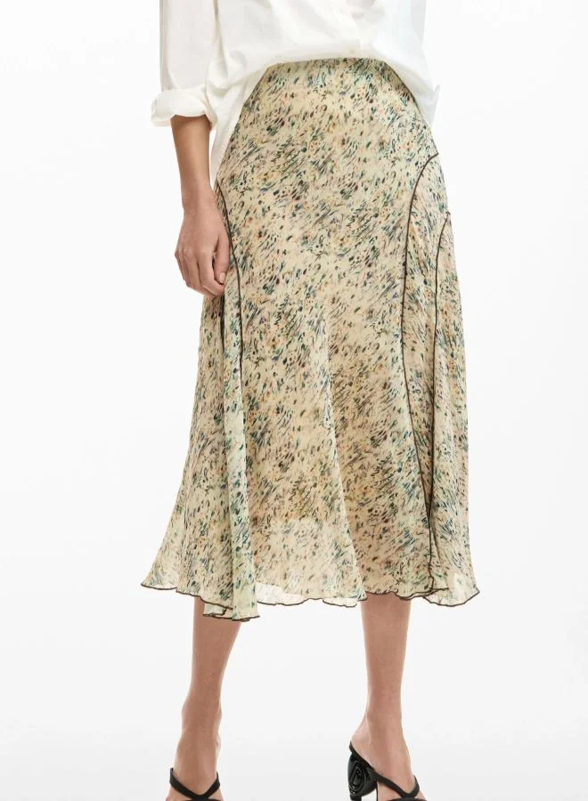DESIGUAL Wild midi skirt